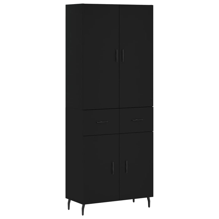 Credenza Nera 69,5x34x180 cm in Legno Multistrato 3198162