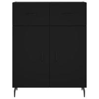 Credenza Nera 69,5x34x180 cm in Legno Multistrato 3198162