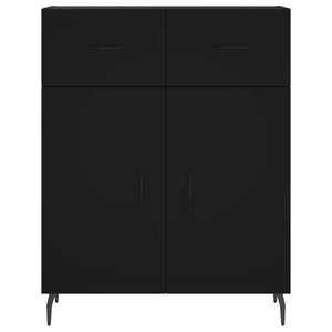 Credenza Nera 69,5x34x180 cm in Legno Multistrato 3198162