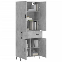 Credenza Grigio Cemento 69,5x34x180 cm in Legno Multistratocod mxl 125421