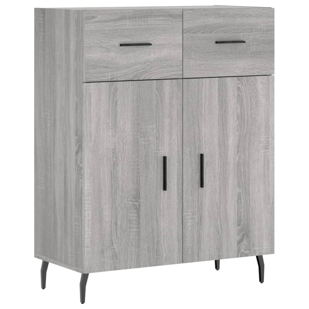 Credenza Grigio Sonoma 69,5x34x180 cm in Legno Multistrato 3198167