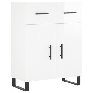 Credenza Bianco Lucido 69,5x34x180 cm in Legno Multistrato 3198171