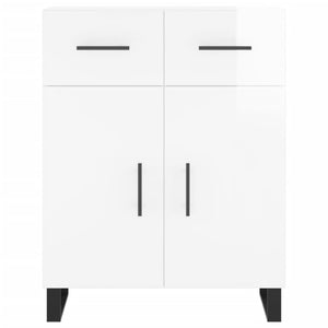 Credenza Bianco Lucido 69,5x34x180 cm in Legno Multistrato 3198171