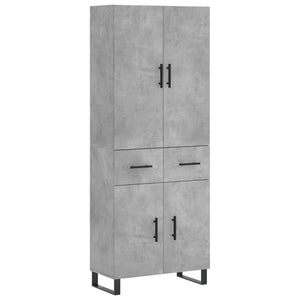 Credenza Grigio Cemento 69,5x34x180 cm in Legno Multistrato 3198173