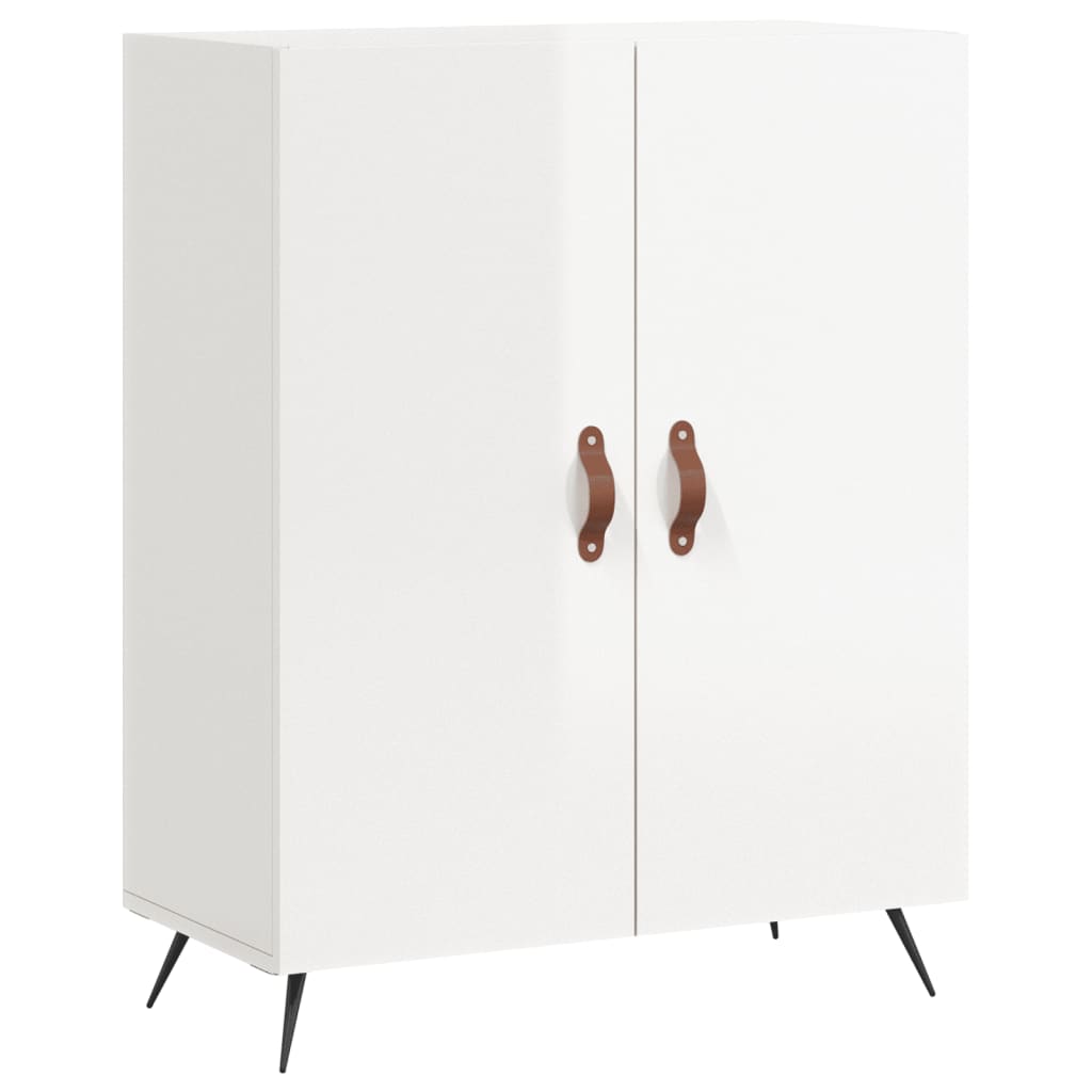 Credenza Bianco Lucido 69,5x34x180 cm in Legno Multistrato 3198187