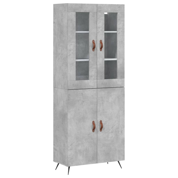 Credenza Grigio Cemento 69,5x34x180 cm in Legno Multistrato 3198189