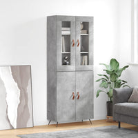 Credenza Grigio Cemento 69,5x34x180 cm in Legno Multistrato 3198189