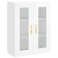 Credenza Bianco Lucido 69,5x34x180 cm in Legno Multistrato 3198195