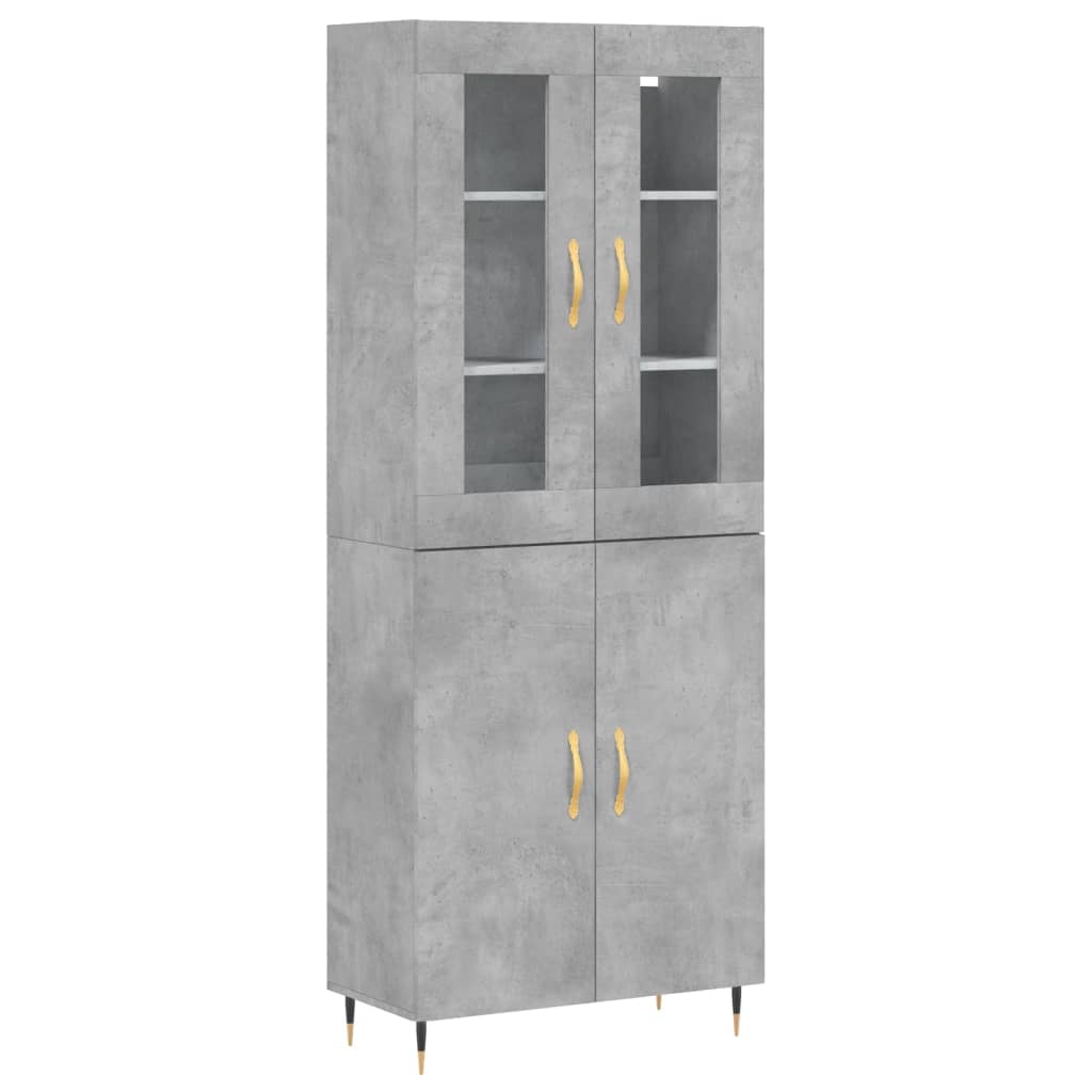 Credenza Grigio Cemento 69,5x34x180 cm in Legno Multistratocod mxl 102048