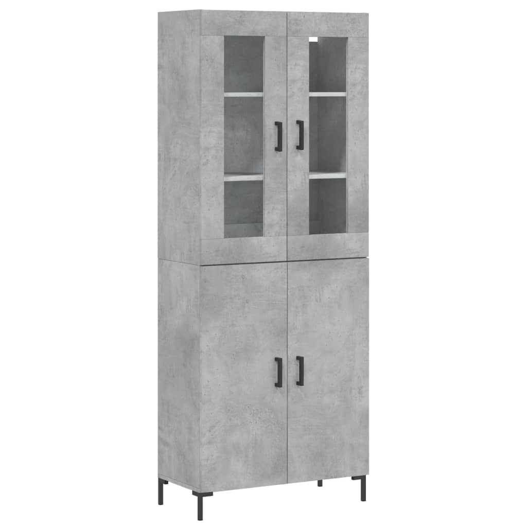 Credenza Grigio Cemento 69,5x34x180 cm in Legno Multistratocod mxl 101892