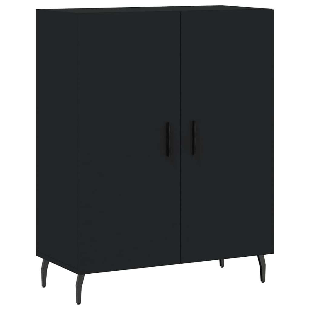 Credenza Nera 69,5x34x180 cm in Legno Multistrato 3198226