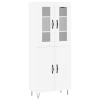 Credenza Bianco Lucido 69,5x34x180 cm in Legno Multistrato 3198243