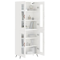 Credenza Bianco Lucido 69,5x34x180 cm in Legno Multistrato 3198251