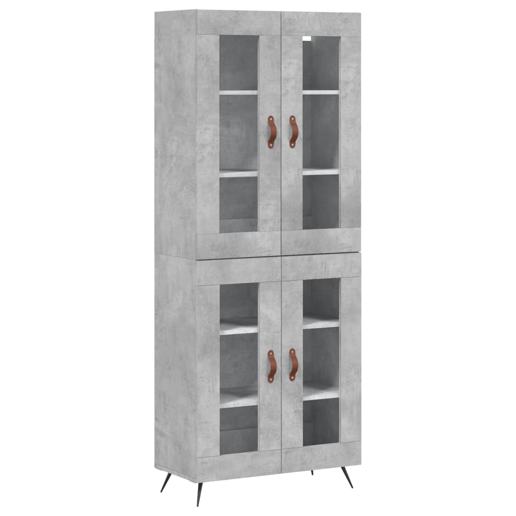 Credenza Grigio Cemento 69,5x34x180 cm in Legno Multistratocod mxl 101893