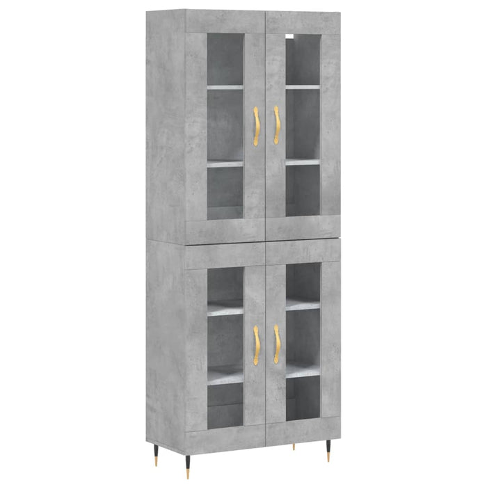 Credenza Grigio Cemento 69,5x34x180 cm in Legno Multistrato 3198261