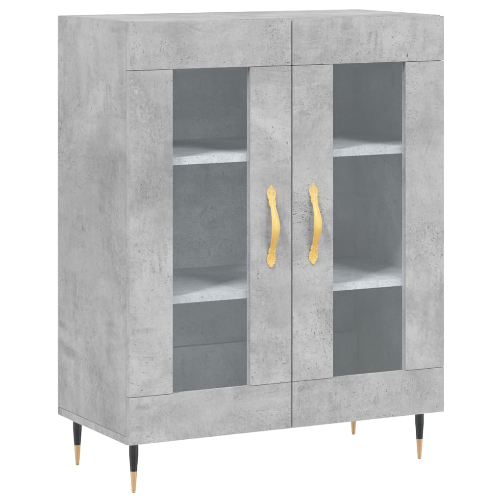 Credenza Grigio Cemento 69,5x34x180 cm in Legno Multistrato 3198261