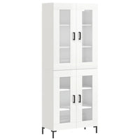 Credenza Bianco Lucido 69,5x34x180 cm in Legno Multistrato 3198275