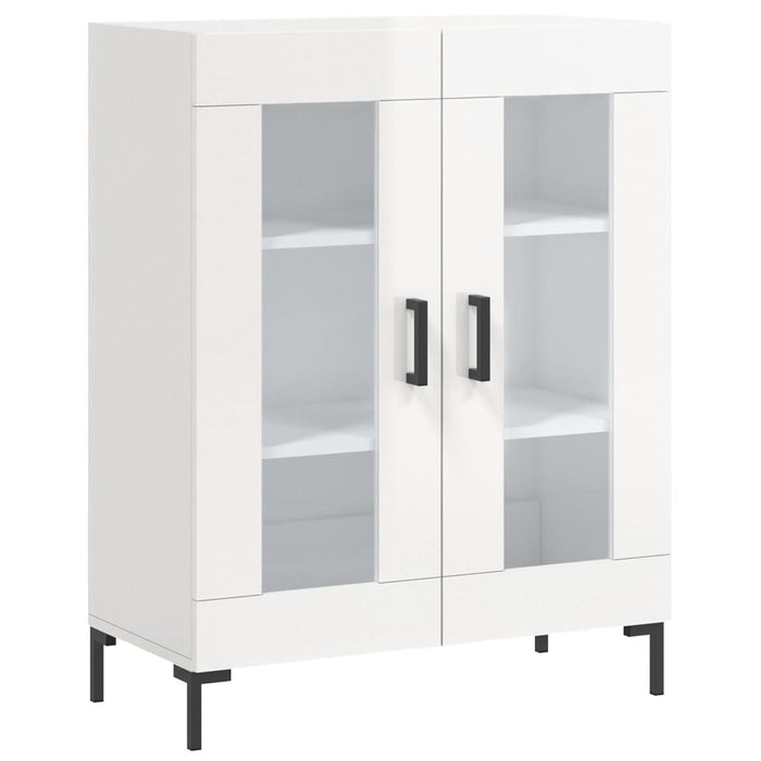 Credenza Bianco Lucido 69,5x34x180 cm in Legno Multistrato 3198275