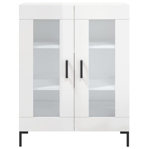 Credenza Bianco Lucido 69,5x34x180 cm in Legno Multistrato 3198275