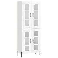 Credenza Bianco Lucido 69,5x34x180 cm in Legno Multistrato 3198283