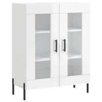 Credenza Bianco Lucido 69,5x34x180 cm in Legno Multistrato 3198283