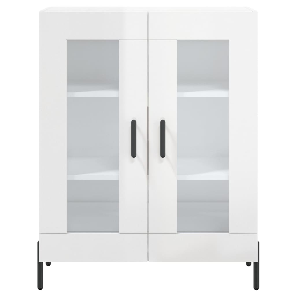 Credenza Bianco Lucido 69,5x34x180 cm in Legno Multistrato 3198283