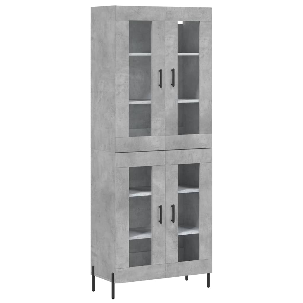 Credenza Grigio Cemento 69,5x34x180 cm in Legno Multistratocod mxl 102091