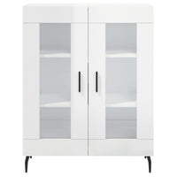 Credenza Bianco Lucido 69,5x34x180 cm in Legno Multistrato 3198291