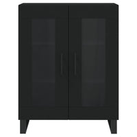 Credenza Nera 69,5x34x180 cm in Legno Multistrato 3198298