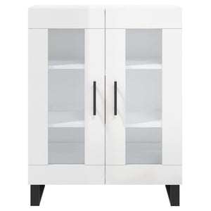 Credenza Bianco Lucido 69,5x34x180 cm in Legno Multistrato 3198299