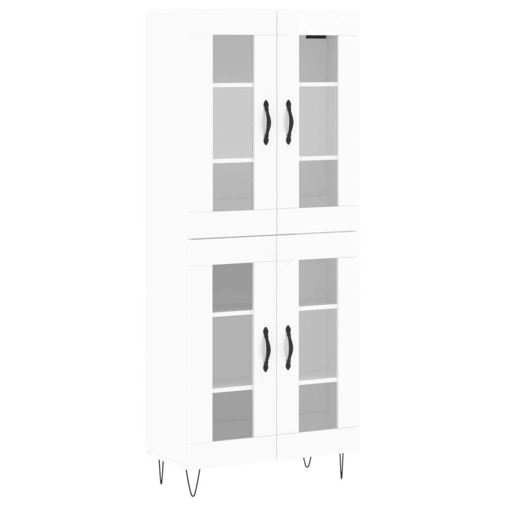 Credenza Bianco Lucido 69,5x34x180 cm in Legno Multistratocod mxl 131409