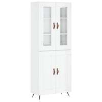 Credenza Bianco Lucido 69,5x34x180 cm in Legno Multistratocod mxl 77550