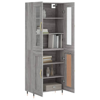 Credenza Grigio Sonoma 69,5x34x180 cm in Legno Multistrato 3198327