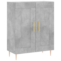 Credenza Grigio Cemento 69,5x34x180 cm in Legno Multistrato 3198333