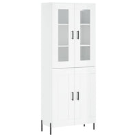 Credenza Bianco Lucido 69,5x34x180 cm in Legno Multistrato 3198347