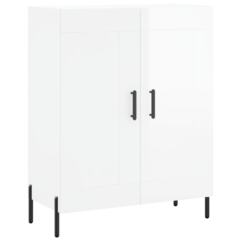 Credenza Bianco Lucido 69,5x34x180 cm in Legno Multistrato 3198347