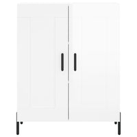 Credenza Bianco Lucido 69,5x34x180 cm in Legno Multistrato 3198347