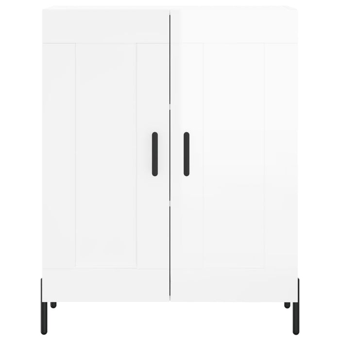 Credenza Bianco Lucido 69,5x34x180 cm in Legno Multistrato 3198347