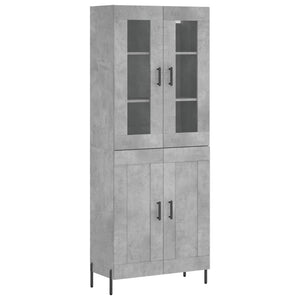 Credenza Grigio Cemento 69,5x34x180 cm in Legno Multistrato 3198349