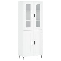 Credenza Bianco Lucido 69,5x34x180 cm in Legno Multistrato 3198355