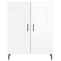 Credenza Bianco Lucido 69,5x34x180 cm in Legno Multistrato 3198355