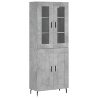 Credenza Grigio Cemento 69,5x34x180 cm in Legno Multistrato 3198357