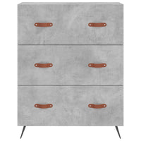 Credenza Grigio Cemento 69,5x34x180 cm in Legno Multistrato 3198381