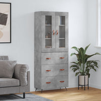 Credenza Grigio Cemento 69,5x34x180 cm in Legno Multistrato 3198381