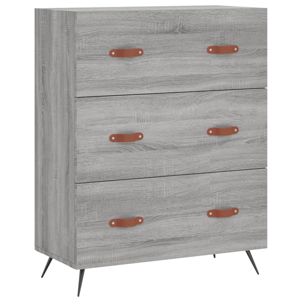 Credenza Grigio Sonoma 69,5x34x180 cm in Legno Multistrato 3198383