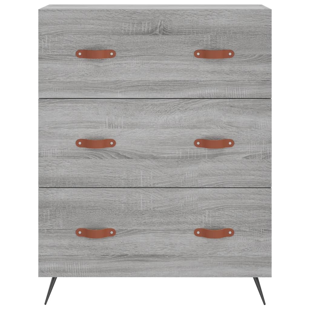 Credenza Grigio Sonoma 69,5x34x180 cm in Legno Multistrato 3198383