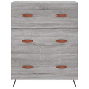 Credenza Grigio Sonoma 69,5x34x180 cm in Legno Multistrato 3198383