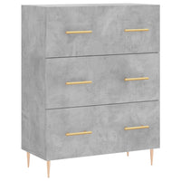 Credenza Grigio Cemento 69,5x34x180 cm in Legno Multistrato 3198397