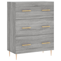 Credenza Grigio Sonoma 69,5x34x180 cm in Legno Multistrato 3198399