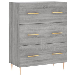 Credenza Grigio Sonoma 69,5x34x180 cm in Legno Multistrato 3198399